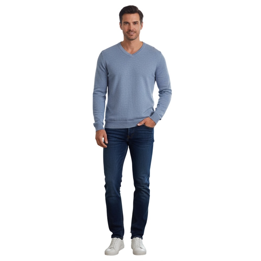 James Perse Men’s Los Angeles 100% Cashmere V-Neck Sweater
